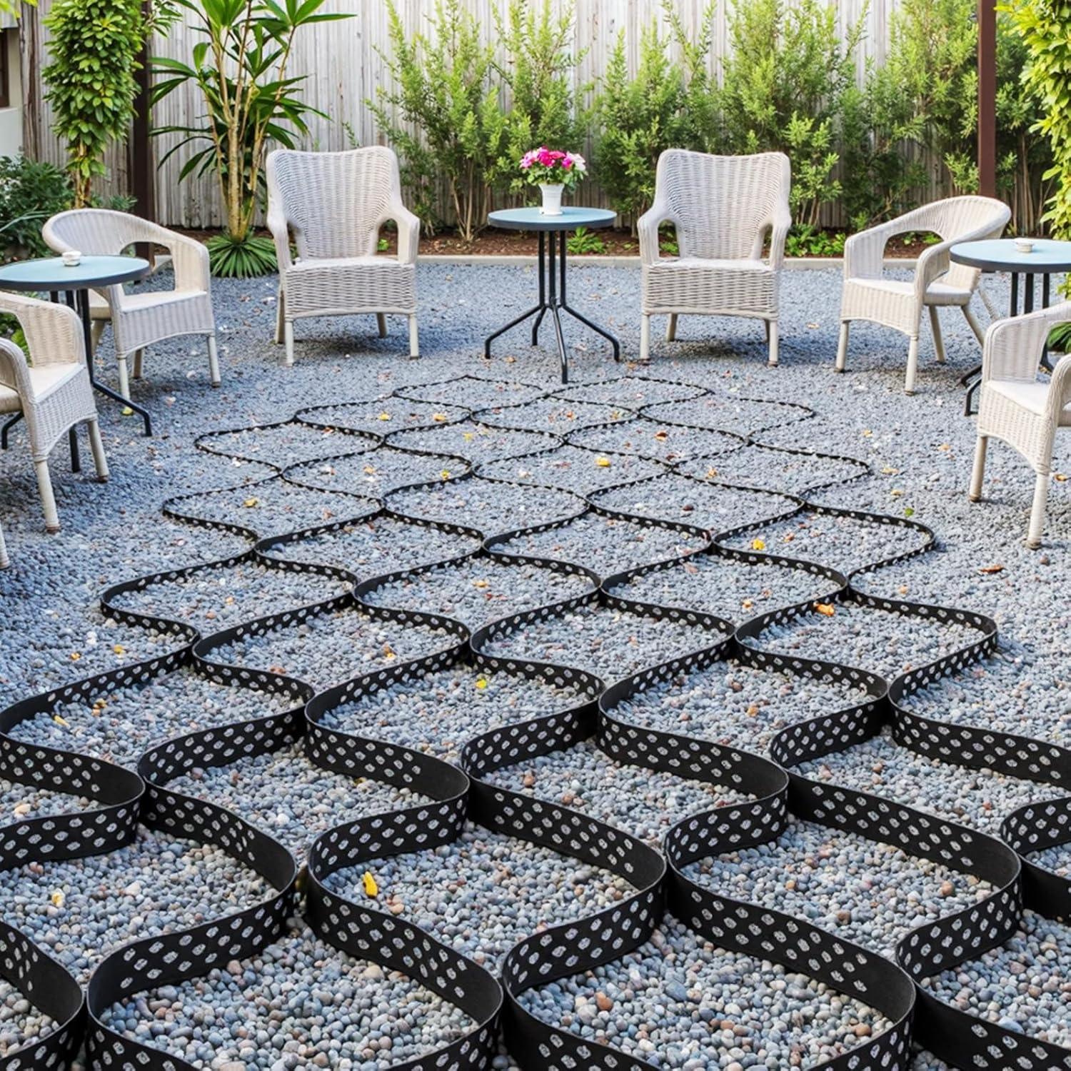 image:imageVEVOR Gravel Grid 2 Inch Depth 1706 x 886 FT 5200 x 2700 mm 1880 LBS Per Sq ft Grass Ground Retainer Permeable Geo Grids Driveway Stabilization for Garden Patio Walkway RV Parking Slopes