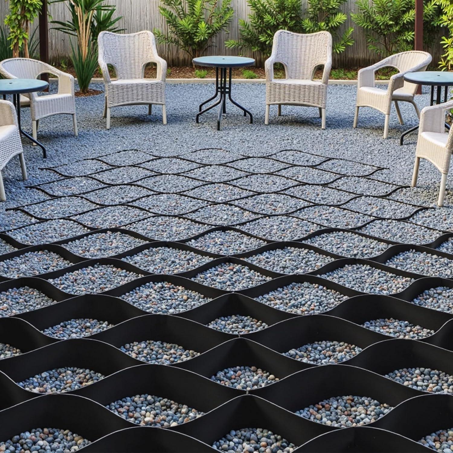 image:imageVEVOR Gravel Grid 2 Inch Depth 2687 x 394 FT 8200 x 1200 mm 1880 LBS Per Sq ft Grass Ground Retainer Permeable Geo Grids Driveway Stabilization for Garden Patio Walkway RV Parking Slopes