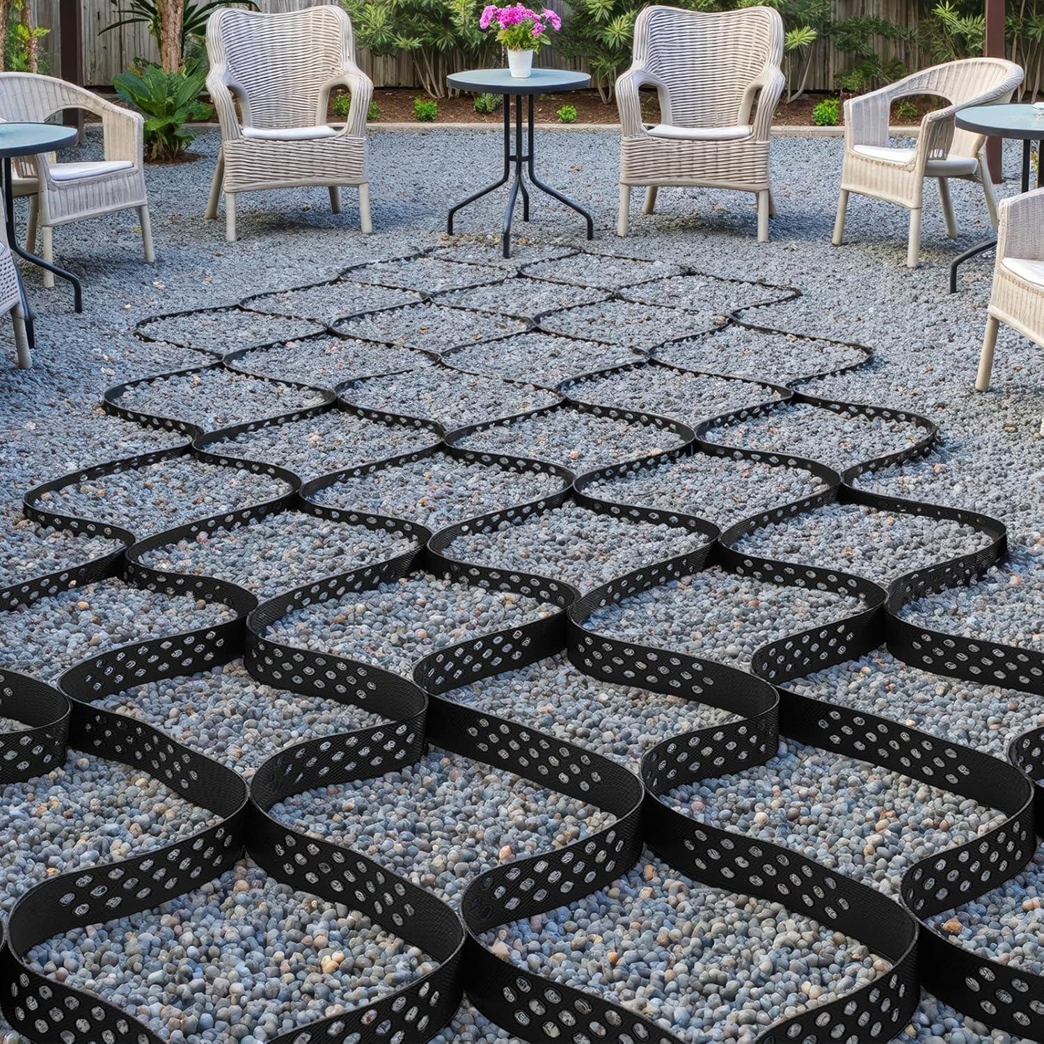 image:imageVEVOR Gravel Grid 2 Inch Depth 3281 x 984 FT 10000 x 3000 mm 1880 LBS Per Sq ft Grass Ground Retainer Permeable Geo Grids Driveway Stabilization for Garden Patio Walkway RV Parking Slopes3281 x 984 FT