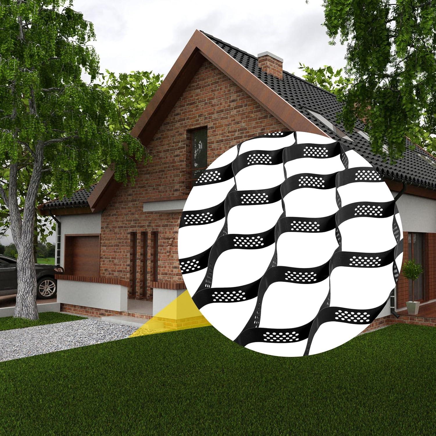 image:imageVEVOR Ground Grid 27 ft x 4 ft 1885 lbs per Sq Ft Load Geo Grid 2 Depth Permeable Stabilization System for DIY Patio Walkway Shed Base Light Vehicle Driveway Parking Lot Grass and Gravel25ft x 95ft