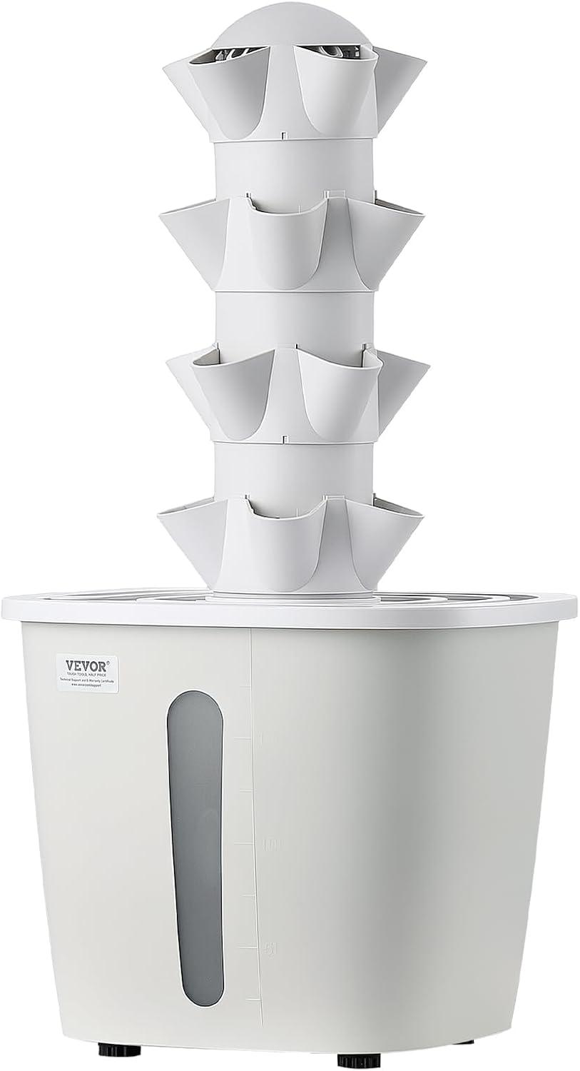 image:imageVEVOR Hydroponic Tower 20 Pods 4 Tiers Hydroponics Growing System Kit Vertical Home Hydronic Garden with 20L Water Tank amp Pump Planter Plants Germination Kit for Indoor Herbs Fruits Vegetables