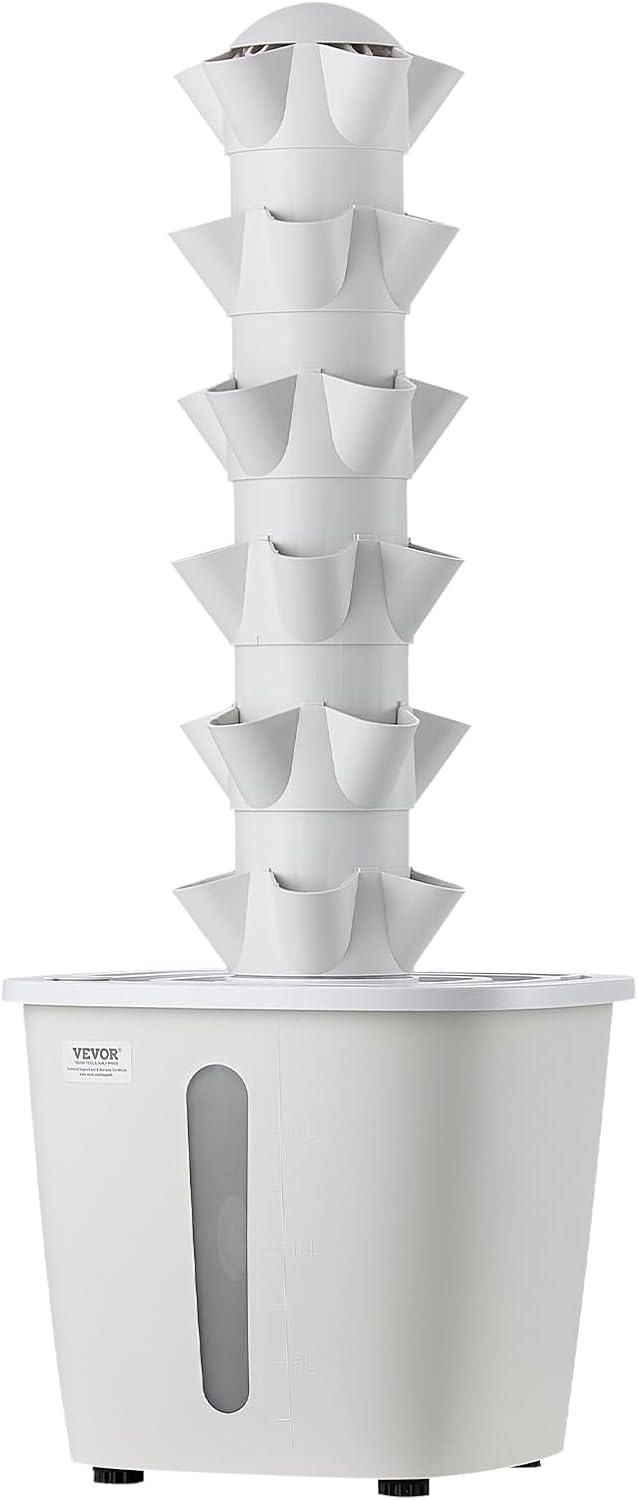 image:imageVEVOR Hydroponic Tower 30 Pods 6 Tiers Hydroponics Growing System Kit with App Control Vertical Home Garden with 20L Water Tank amp Pump Planter Germination Kit for Indoor Herbs Fruits Vegetables