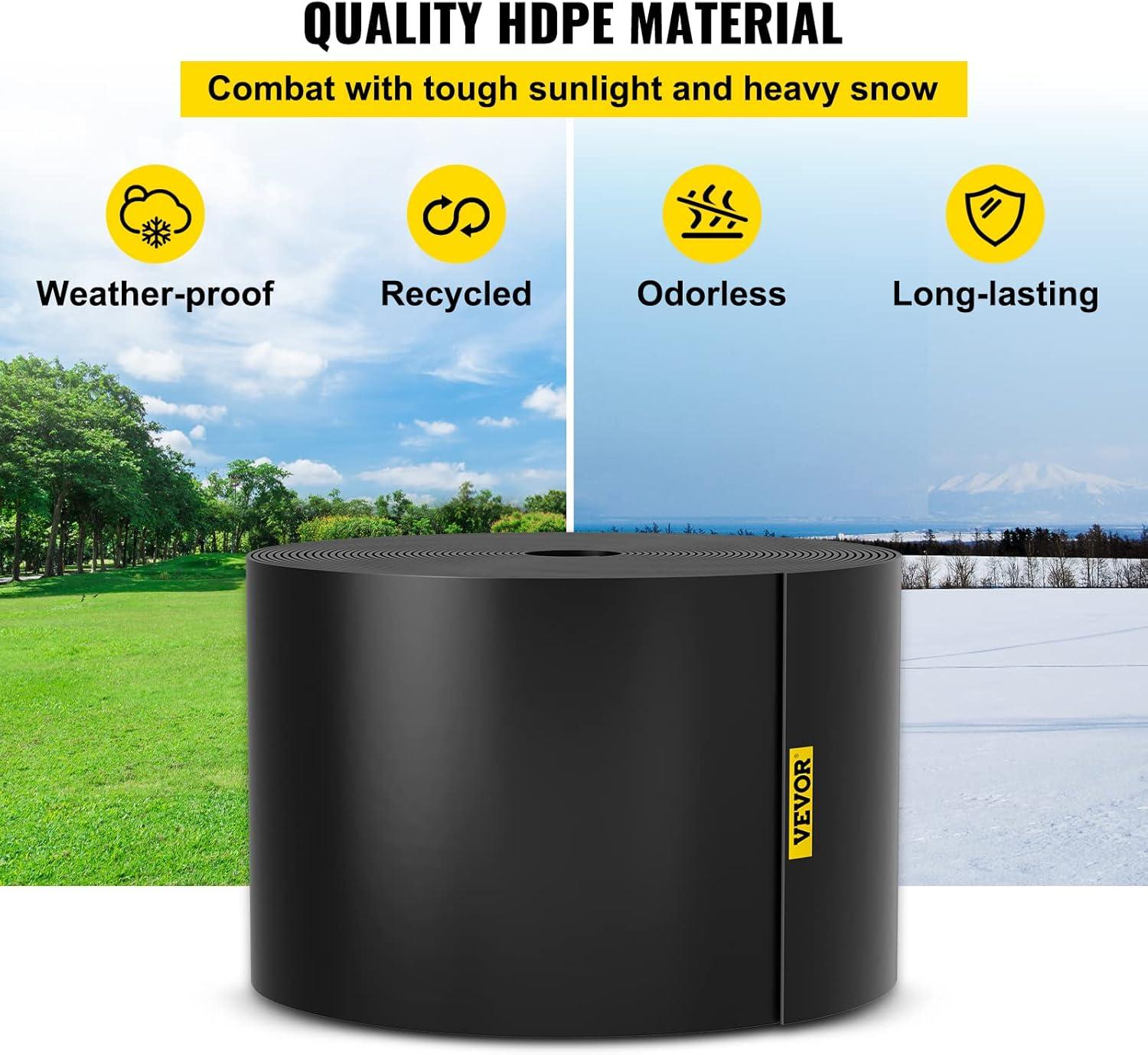 image:imageVEVOR Landscape Edging 10 inch Depth 40 ft Total Length Recycled HDPE Coiled Terrace Board Flexible Bender Border for Landscaping Lawn Garden Yard Against Invading Weeds Black40 FT