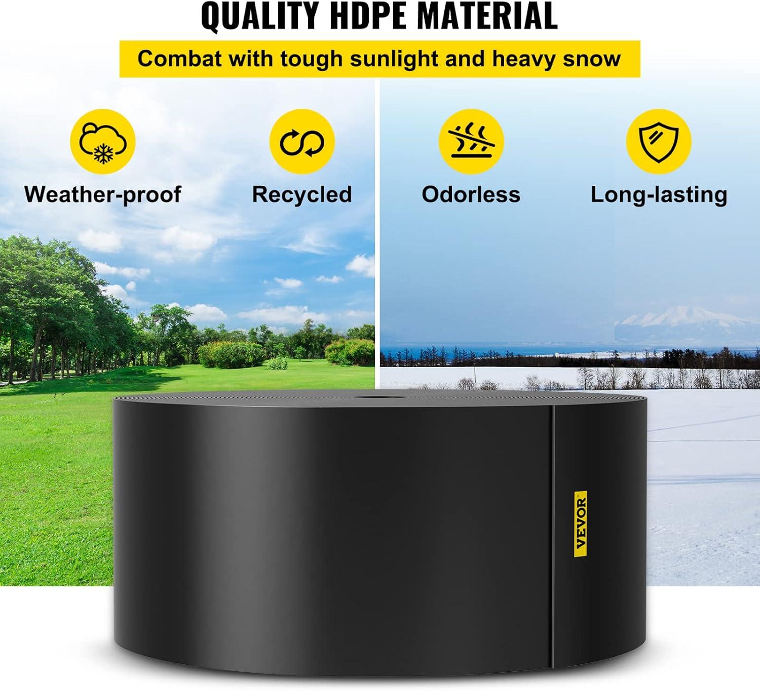 image:imageVEVOR Landscape Edging 10 inch Depth 40 ft Total Length Recycled HDPE Coiled Terrace Board Flexible Bender Border for Landscaping Lawn Garden Yard Against Invading Weeds Black80 FT