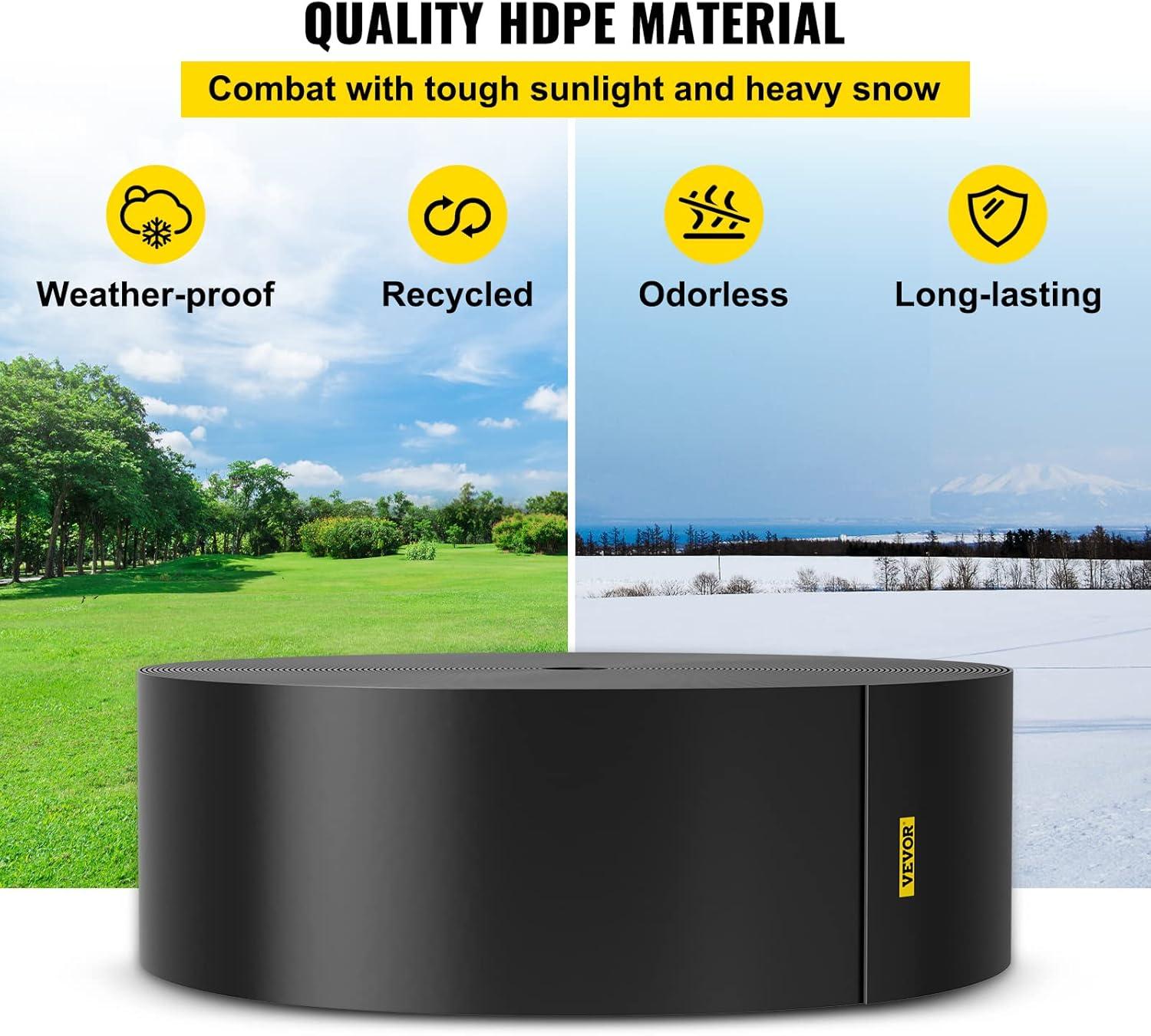 image:imageVEVOR Landscape Edging 10 inch Depth 40 ft Total Length Recycled HDPE Coiled Terrace Board Flexible Bender Border for Landscaping Lawn Garden Yard Against Invading Weeds Black150 FT