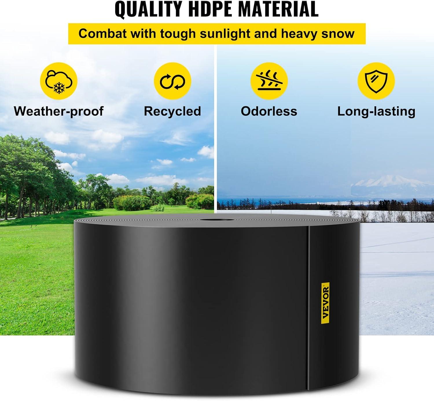 image:imageVEVOR Landscape Edging 10 inch Depth 40 ft Total Length Recycled HDPE Coiled Terrace Board Flexible Bender Border for Landscaping Lawn Garden Yard Against Invading Weeds Black60 FT
