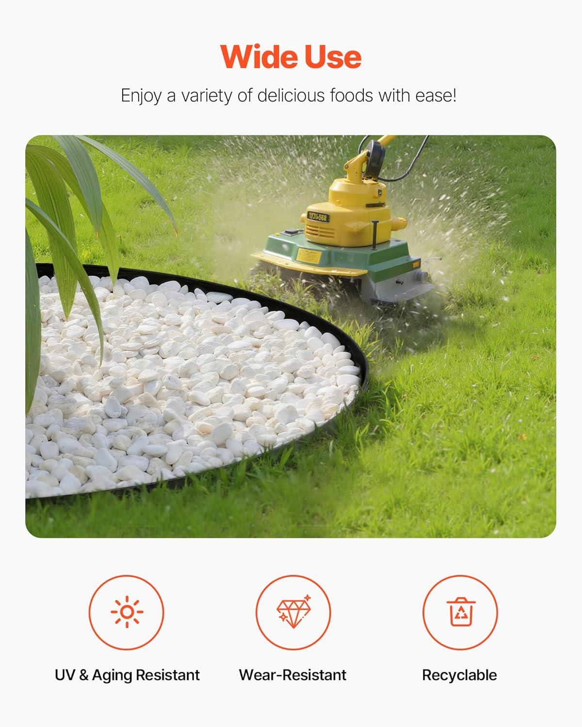 image:imageVEVOR Landscape Edging 20 ft x 2 in Plastic Garden Border Edging with 20 Spikes No Dig Flexible Lawn Edgings Roll UVResistant Mini Fence Borders Pathway Edgings for Flower Beds Yard Paver20ft2inLshaped