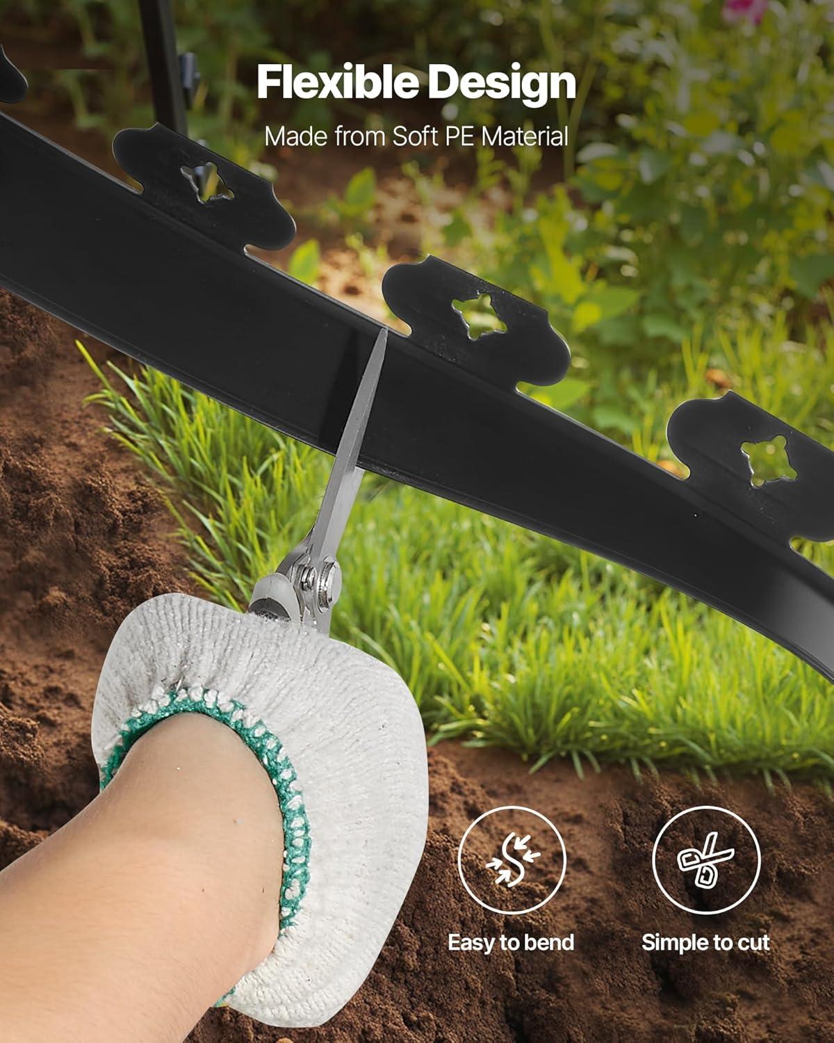 image:imageVEVOR Landscape Edging 20 ft x 2 in Plastic Garden Border Edging with 20 Spikes No Dig Flexible Lawn Edgings Roll UVResistant Mini Fence Borders Pathway Edgings for Flower Beds Yard Paver100ft15inLshaped