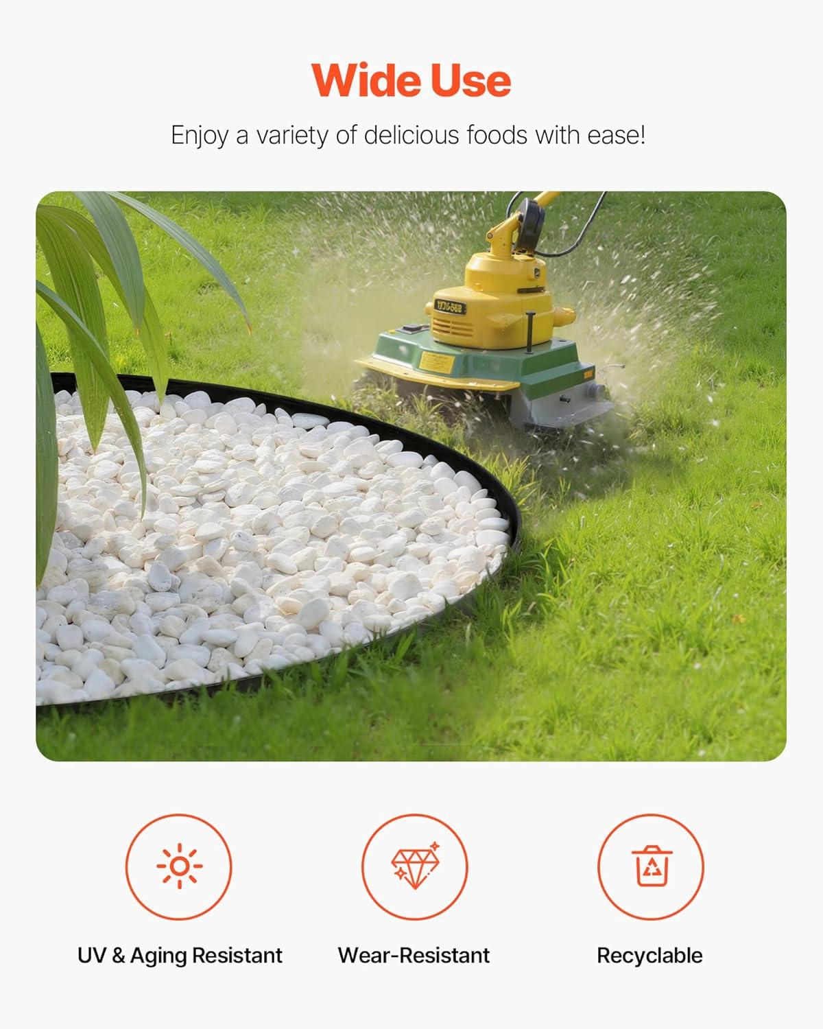 image:imageVEVOR Landscape Edging 20 ft x 2 in Plastic Garden Border Edging with 20 Spikes No Dig Flexible Lawn Edgings Roll UVResistant Mini Fence Borders Pathway Edgings for Flower Beds Yard Paver100ft15inLshaped
