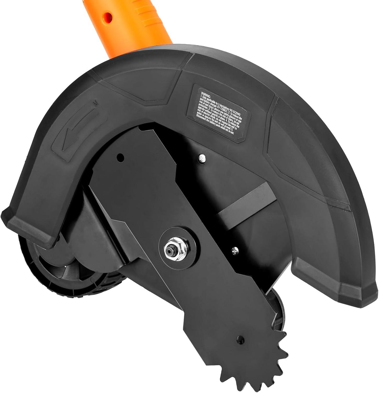 image:imageVEVOR Lawn Edger 8inch Blade Length 12 Amp Electric Edger Lawn Tool 4000 RPM with 3Position Blade Depth 65 Mn Pivoting Handle Dual Wheels for Lawns Driveways Yards and Sidewalk Edges20 V
