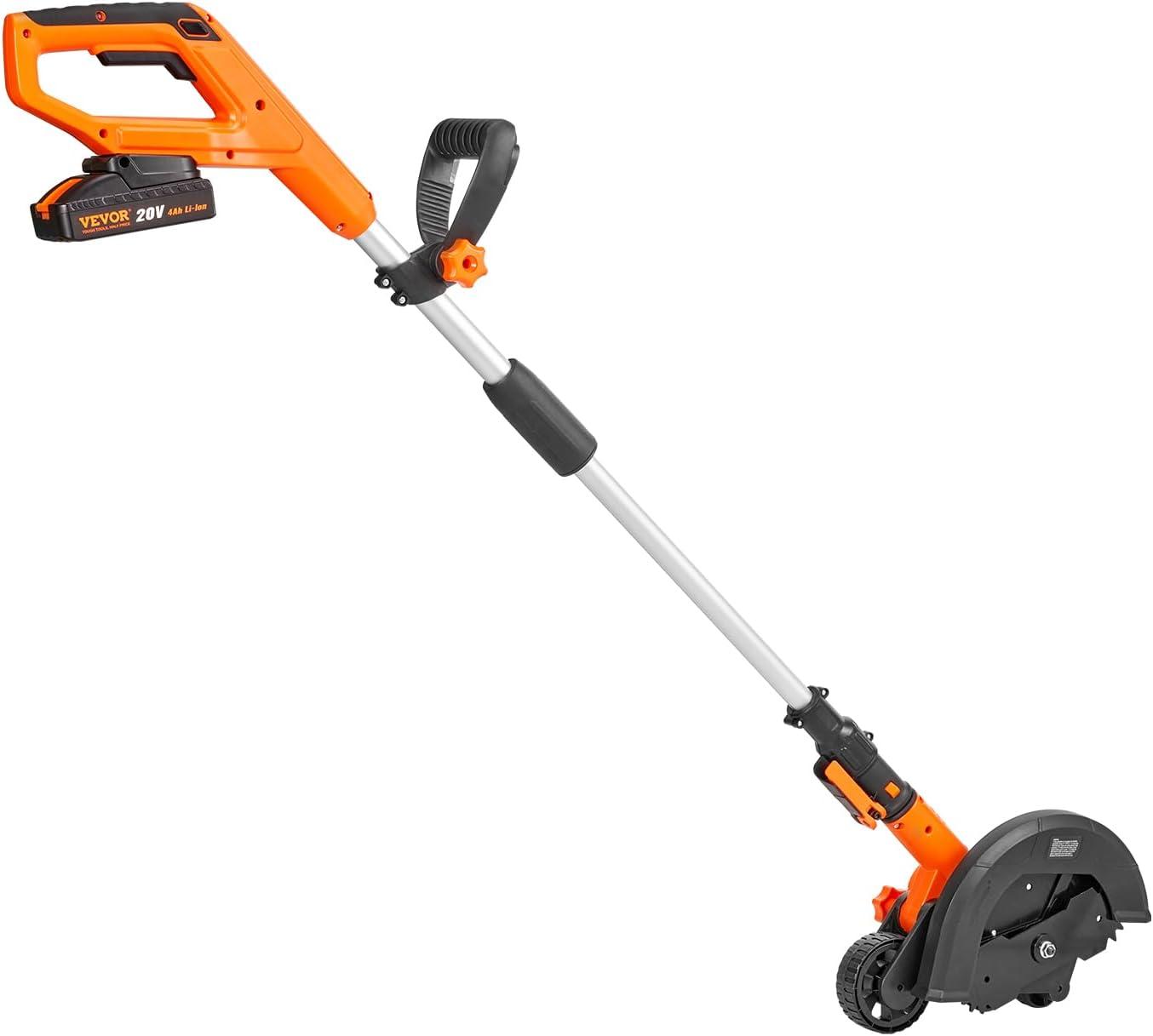 image:imageVEVOR Lawn Edger 8inch Blade Length 12 Amp Electric Edger Lawn Tool 4000 RPM with 3Position Blade Depth 65 Mn Pivoting Handle Dual Wheels for Lawns Driveways Yards and Sidewalk Edges20 V