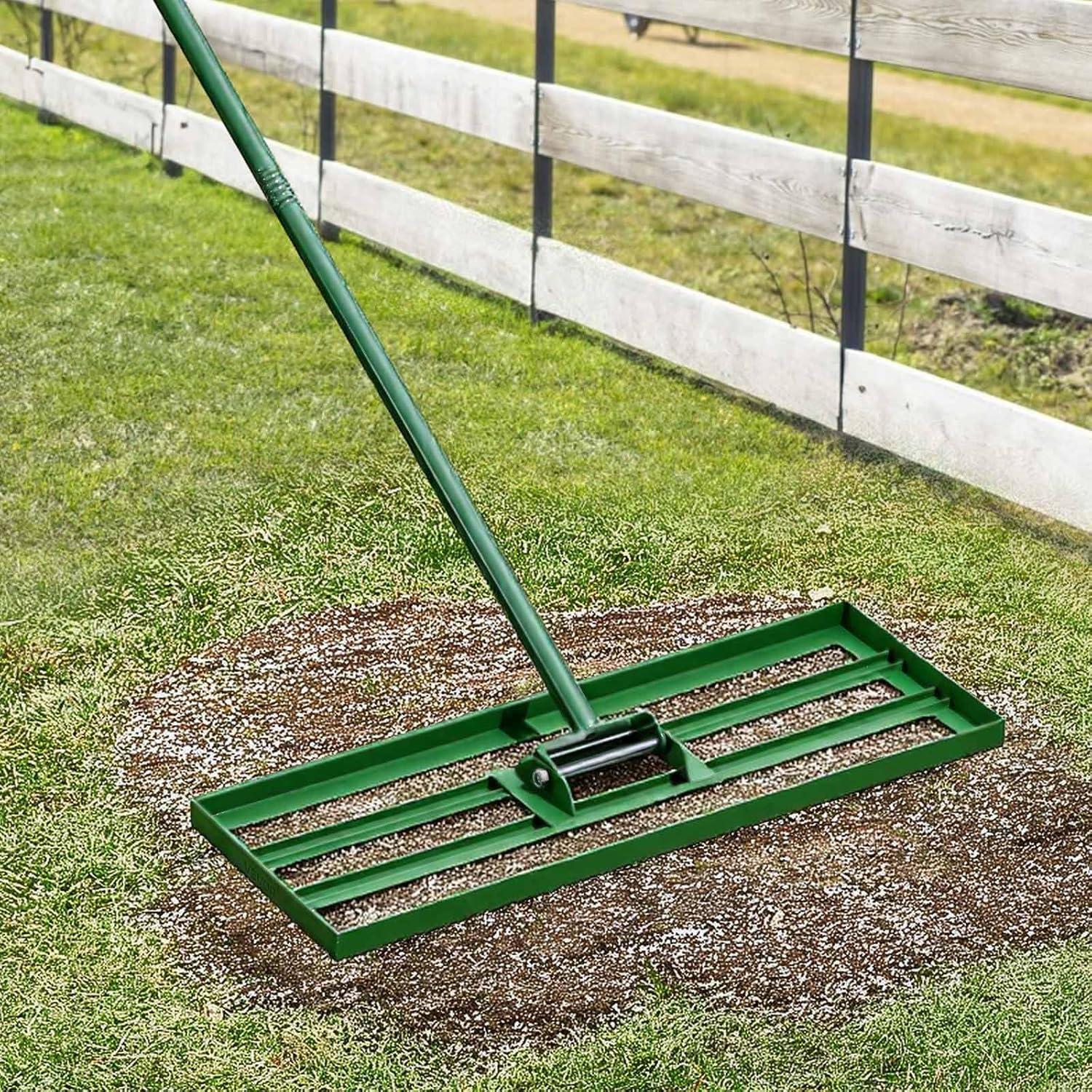 image:imageVEVOR Lawn Leveling Rake 30 in x 10 in Level Lawn Tool HeavyDuty Lawn Leveler with 78 in Steel Extended Handle Rake Suit CPPZP1030000Q4VM8V0