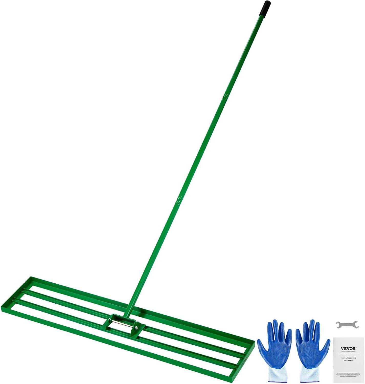 image:imageVEVOR Lawn Leveling Rake 36x10 Level Lawn Tool HeavyDuty Lawn Leveler with 78 Steel Extended Handle Yard Leveling Rake Suit for Garden Golf Lawn Farm48x10