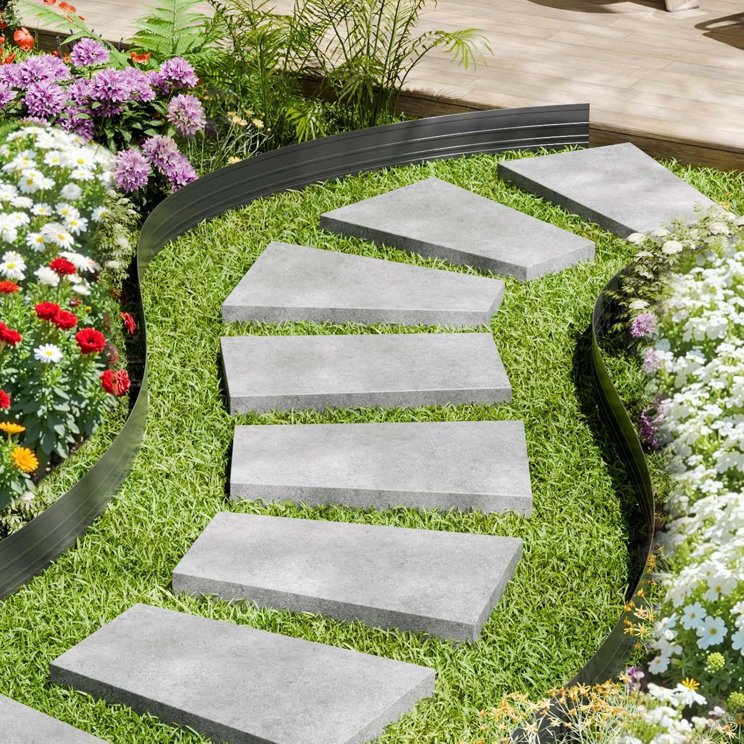 image:imageVEVOR Metal Landscape Edging 8 Packs 72 in RustResistant Aluminum Alloy Landscape Edging Bendable Garden Edging Border Heavy Duty Lawn Edging Fence for Flower Bed Yard Pathway10 Packs 60 in