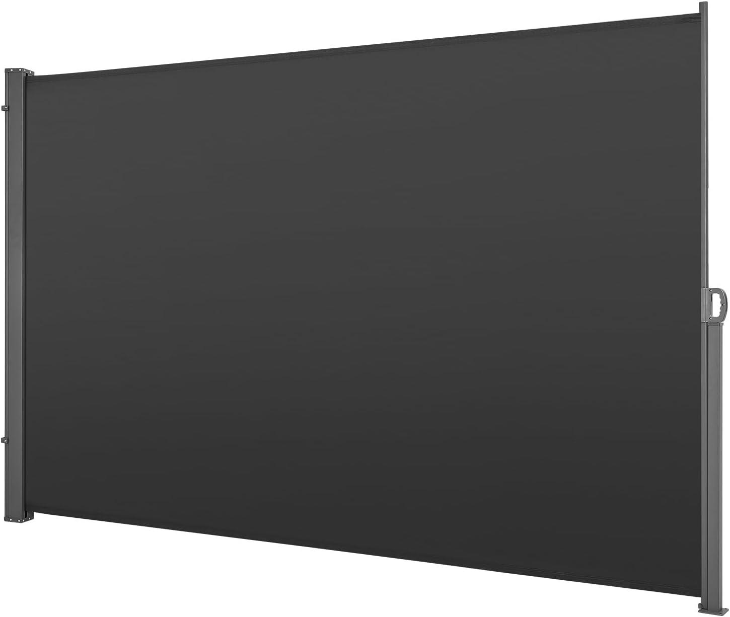 image:imageVEVOR Retractable Side Awning 71 x 118 Patio Retractable Side Screen with 180 gm Polyester Fabric Waterproof Sunshade Outdoor Privacy Screen Room Divider for Garden Balcony Pools Deck GrayGray
