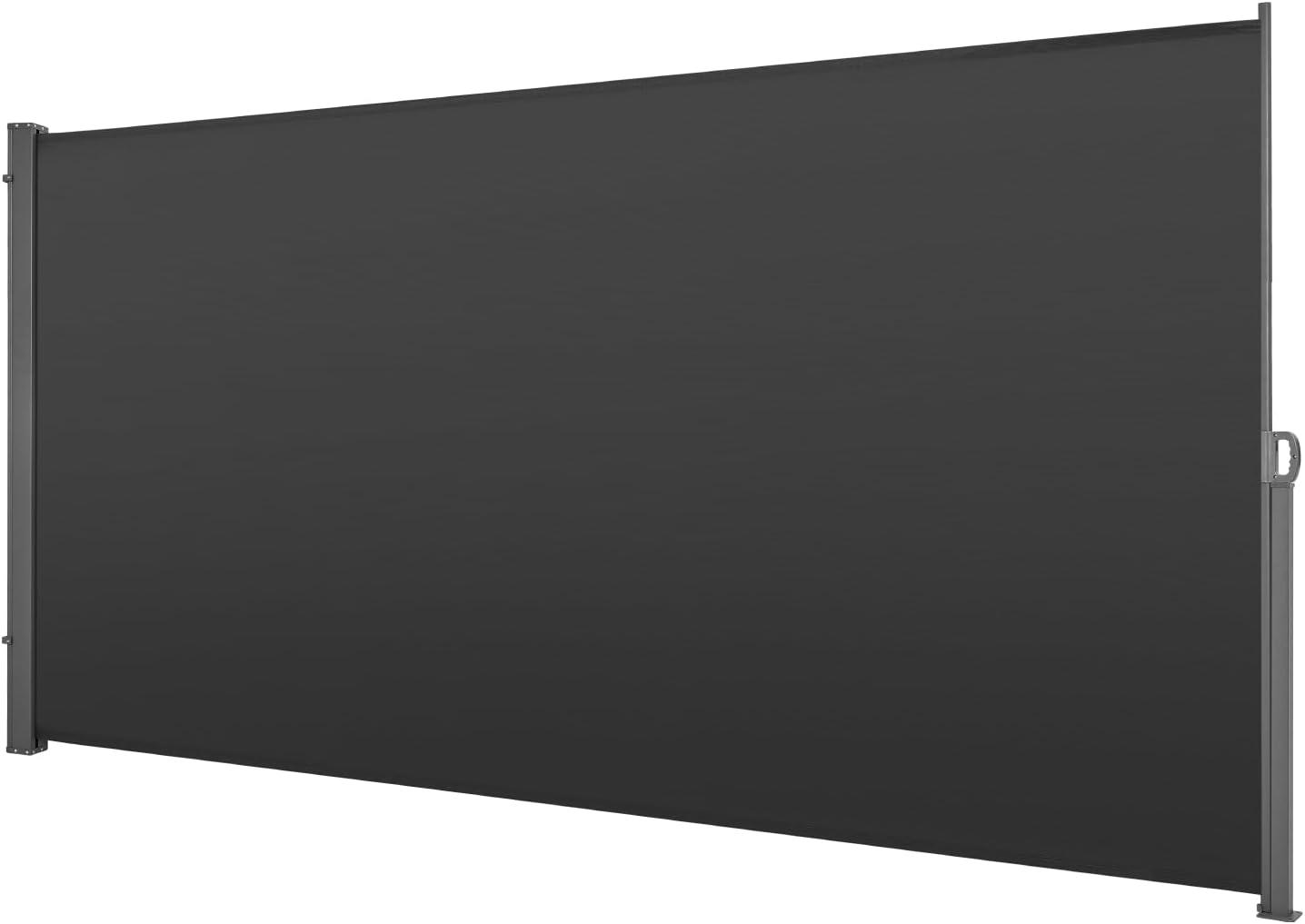 image:imageVEVOR Retractable Side Awning 71 x 118 Patio Retractable Side Screen with 180 gm Polyester Fabric Waterproof Sunshade Outdoor Privacy Screen Room Divider for Garden Balcony Pools Deck GrayGray