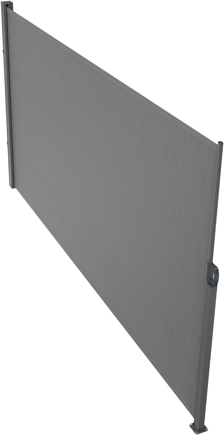 image:imageVEVOR Retractable Side Awning 71 x 118 Patio Retractable Side Screen with 180 gm Polyester Fabric Waterproof Sunshade Outdoor Privacy Screen Room Divider for Garden Balcony Pools Deck GrayGray