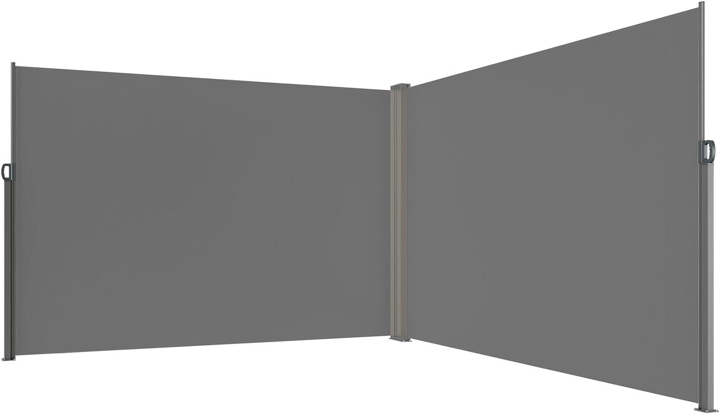 image:imageVEVOR Retractable Side Awning 71 x 118 Patio Retractable Side Screen with 180 gm Polyester Fabric Waterproof Sunshade Outdoor Privacy Screen Room Divider for Garden Balcony Pools Deck GrayGray