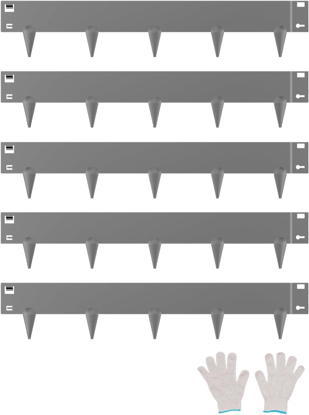 image:imageVEVOR Steel Landscape Edging 5 Packs 39 x 5 in RustResistant Metal Landscape Edging Bendable Garden Edging Border Heavy Duty Lawn Edging EasytoInstall Flower Bed Yard Pathway Divider Dark Gray39 L x 4 H