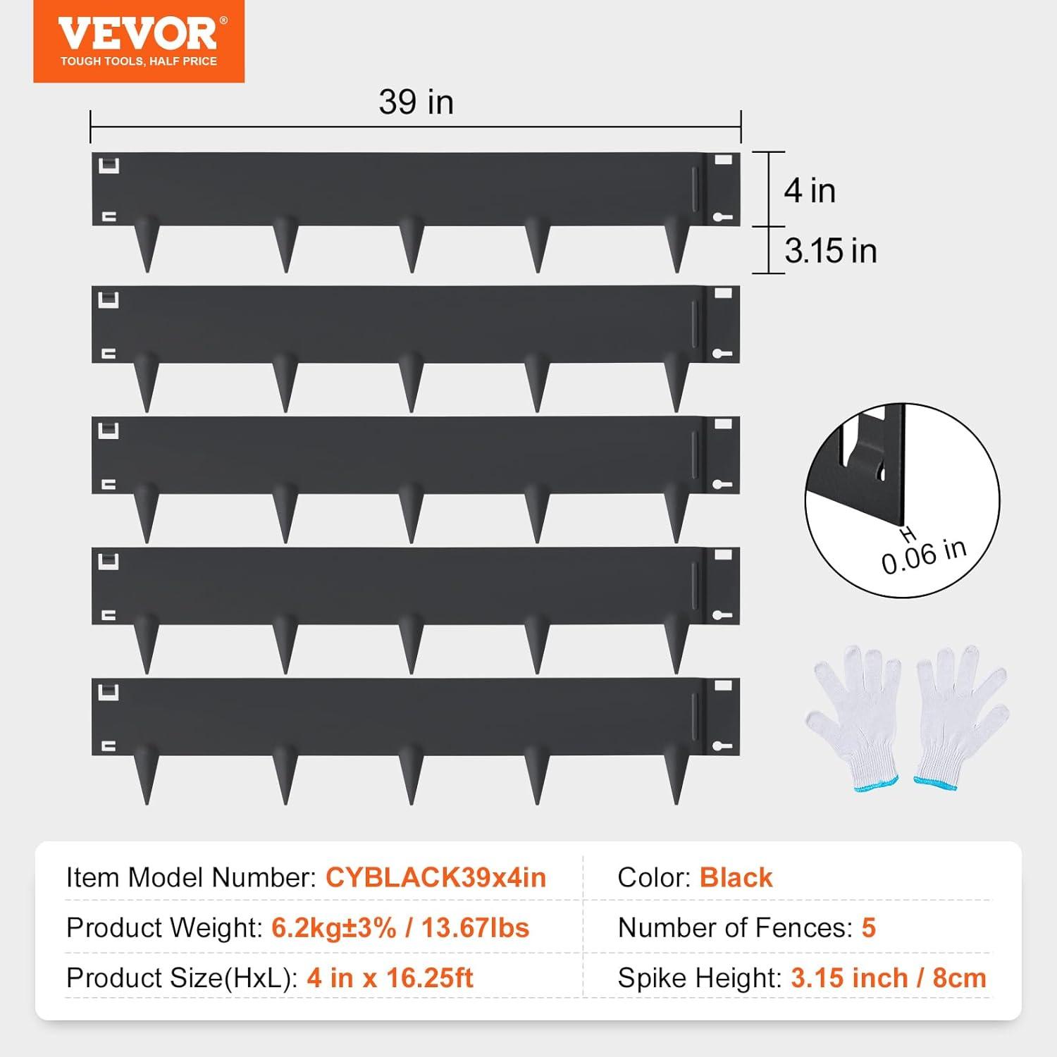 image:imageVEVOR Steel Landscape Edging 5 Packs 39 x 5 in RustResistant Metal Landscape Edging Bendable Garden Edging Border Heavy Duty Lawn Edging EasytoInstall Flower Bed Yard Pathway Divider Dark Gray39 L x 4 H