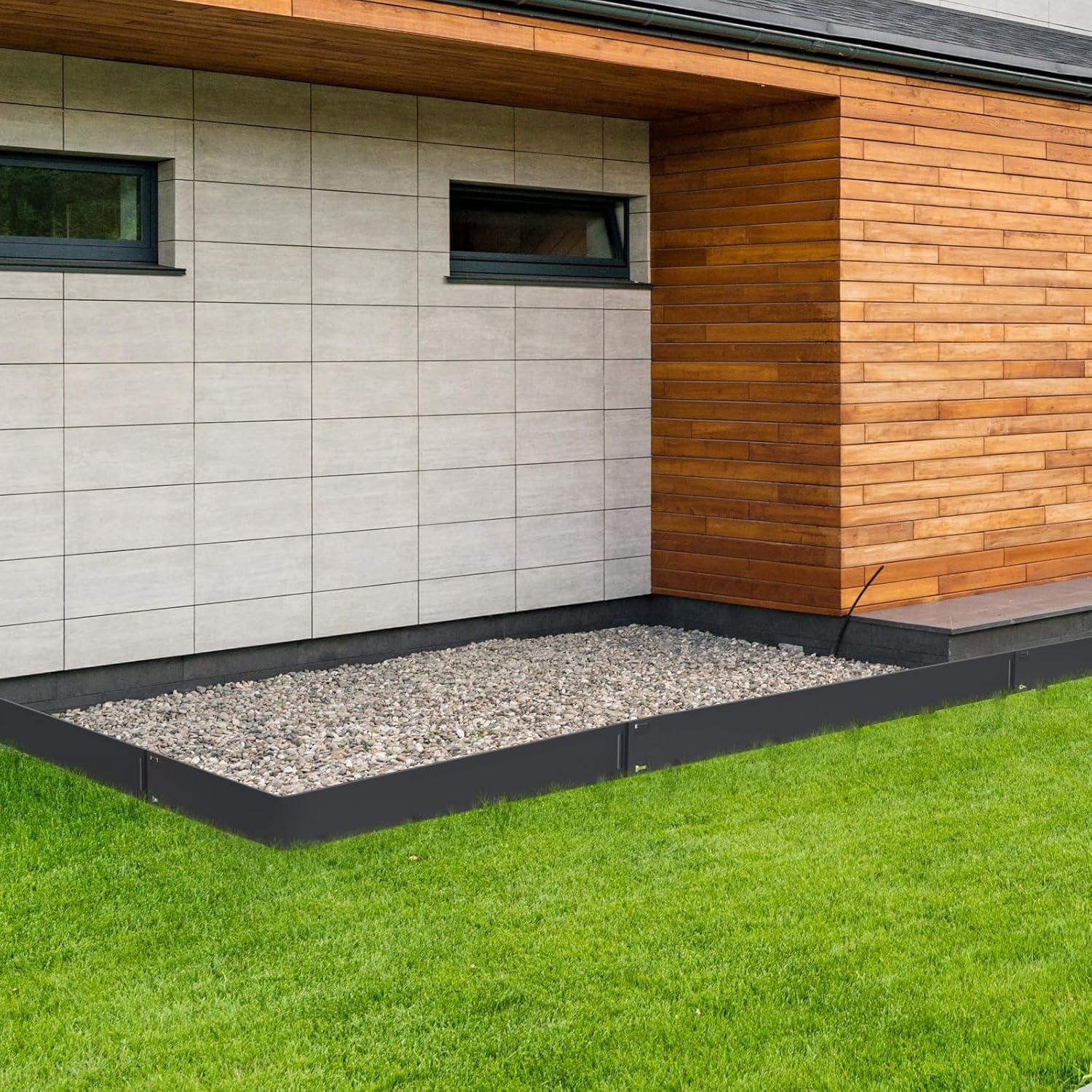 image:imageVEVOR Steel Landscape Edging 5 Packs 39 x 5 in RustResistant Metal Landscape Edging Bendable Garden Edging Border Heavy Duty Lawn Edging EasytoInstall Flower Bed Yard Pathway Divider Dark Gray39 L x 4 H