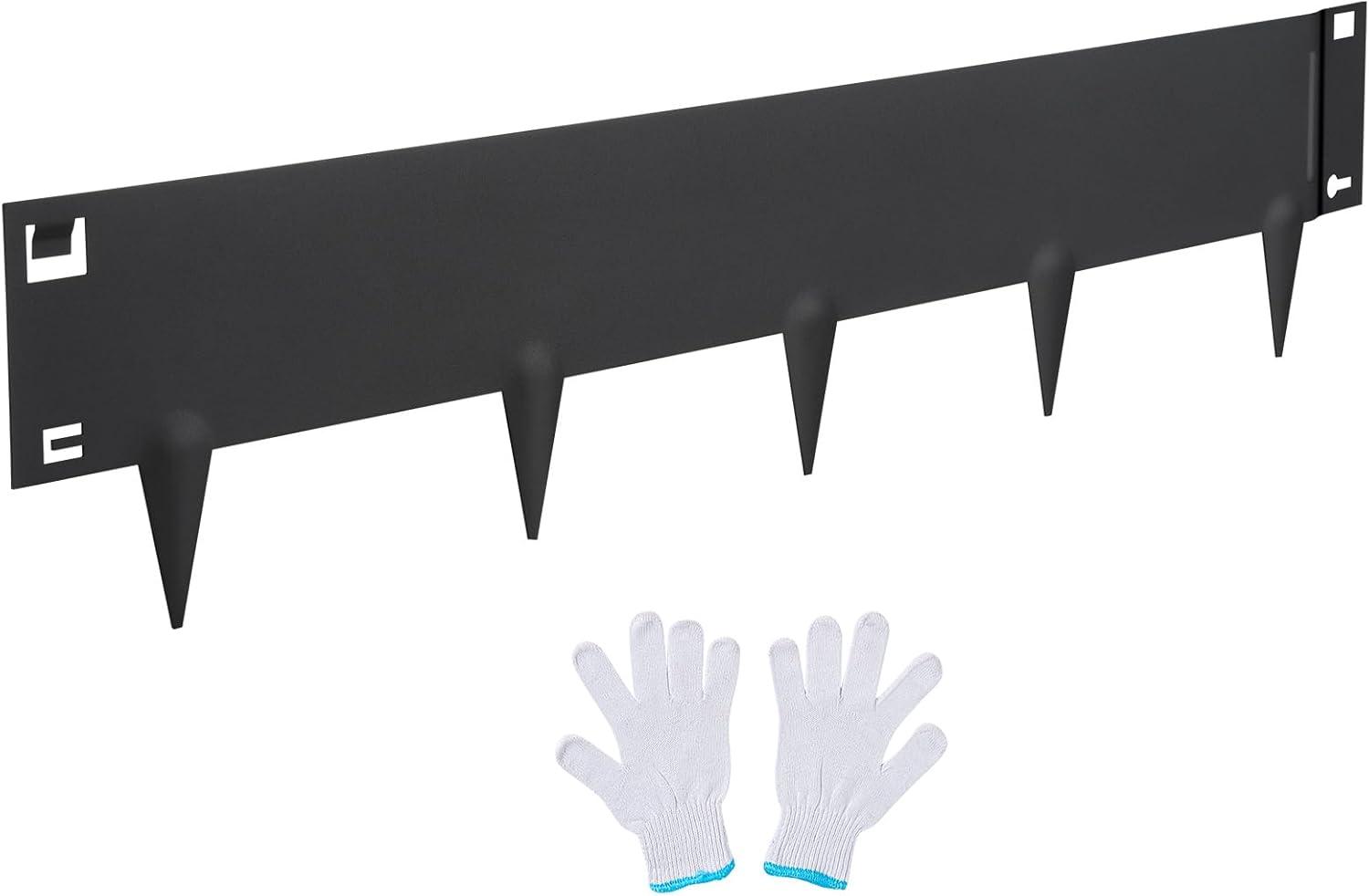 image:imageVEVOR Steel Landscape Edging 5 Packs 39 x 5 in RustResistant Metal Landscape Edging Bendable Garden Edging Border Heavy Duty Lawn Edging EasytoInstall Flower Bed Yard Pathway Divider Dark Gray39 L x 3 H