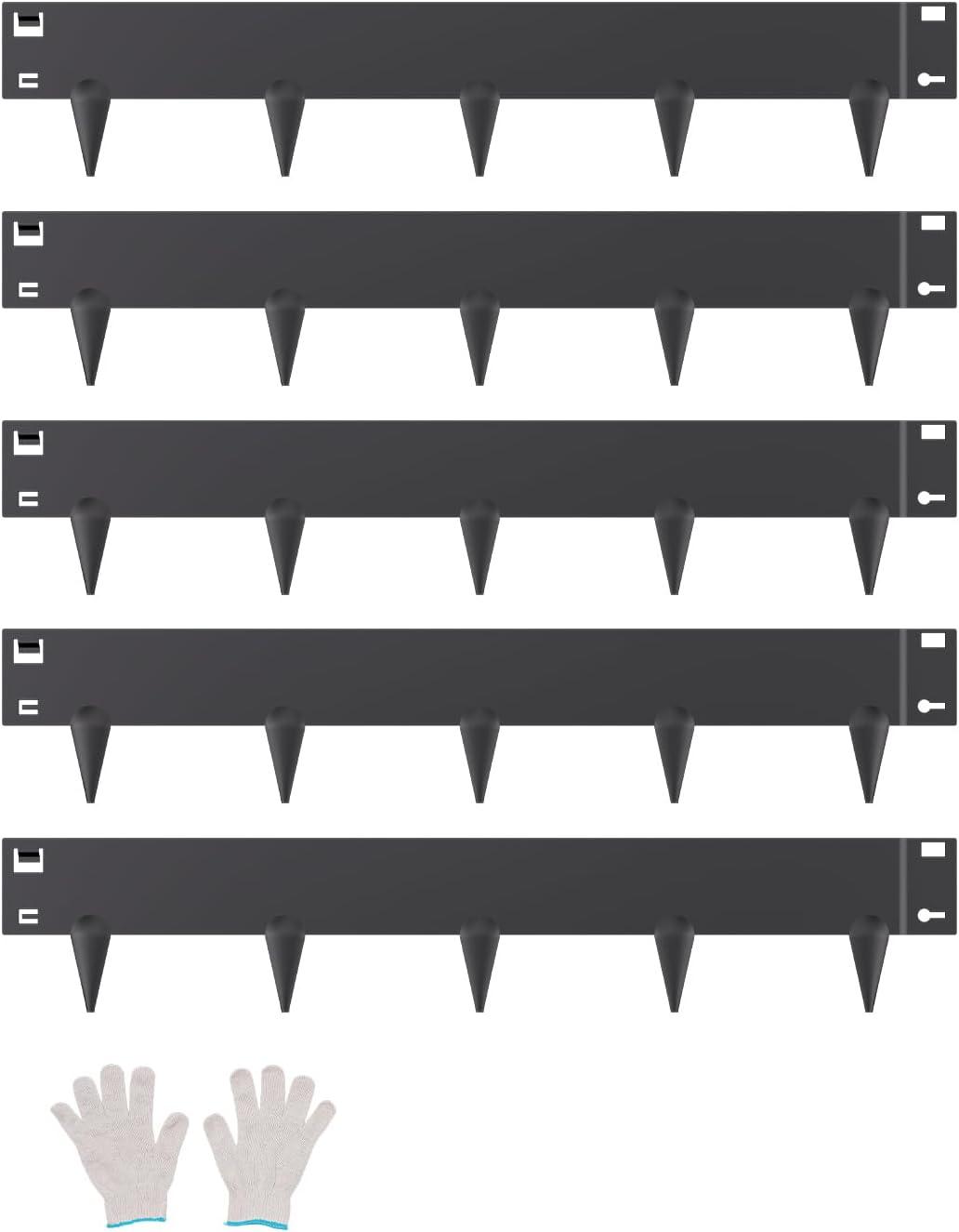 image:imageVEVOR Steel Landscape Edging 5 Packs 39 x 5 in RustResistant Metal Landscape Edging Bendable Garden Edging Border Heavy Duty Lawn Edging EasytoInstall Flower Bed Yard Pathway Divider Dark Gray39 L x 4 H