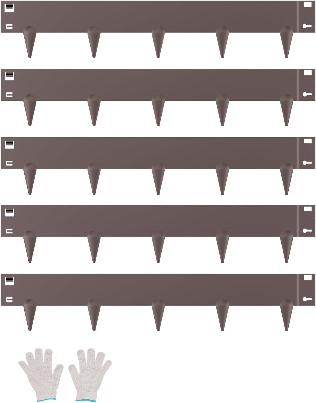 image:imageVEVOR Steel Landscape Edging 5 Packs 39 x 5 in RustResistant Metal Landscape Edging Bendable Garden Edging Border Heavy Duty Lawn Edging EasytoInstall Flower Bed Yard Pathway Divider Dark Gray39 L x 4 H