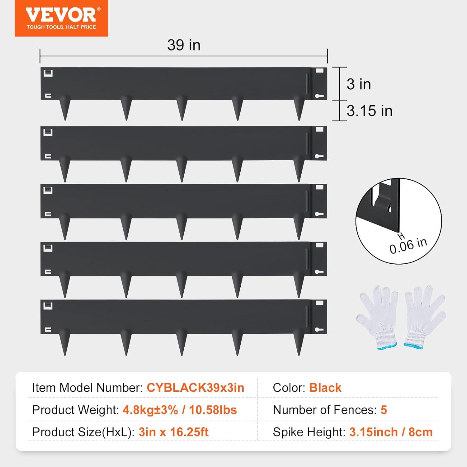image:imageVEVOR Steel Landscape Edging 5 Packs 39 x 5 in RustResistant Metal Landscape Edging Bendable Garden Edging Border Heavy Duty Lawn Edging EasytoInstall Flower Bed Yard Pathway Divider Dark Gray39 L x 3 H