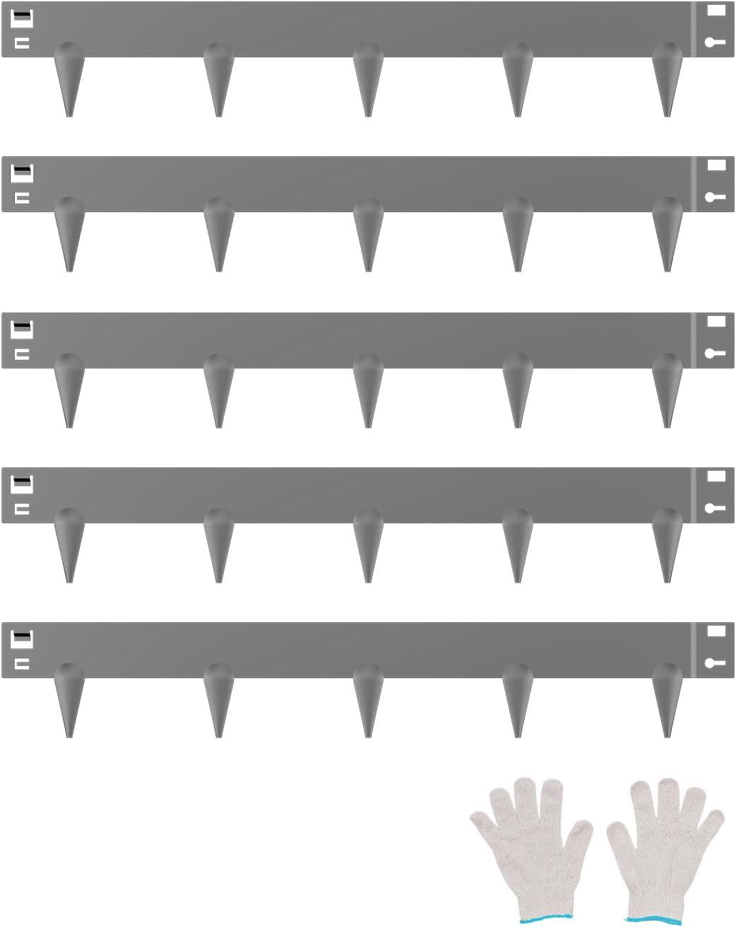 image:imageVEVOR Steel Landscape Edging 5 Packs 39 x 5 in RustResistant Metal Landscape Edging Bendable Garden Edging Border Heavy Duty Lawn Edging EasytoInstall Flower Bed Yard Pathway Divider Dark Gray39 L x 3 H