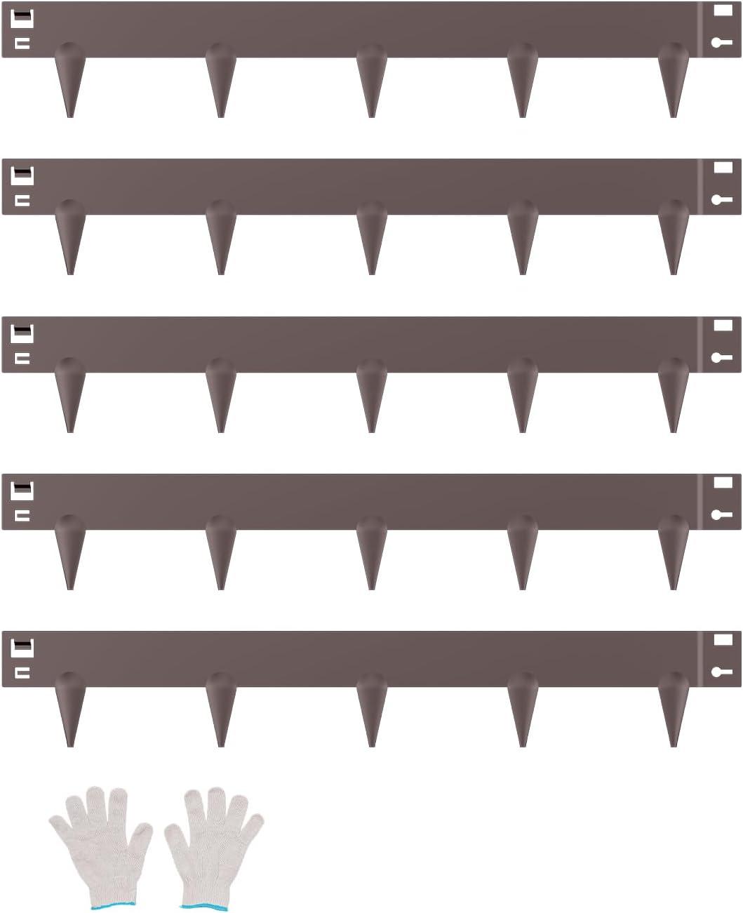 image:imageVEVOR Steel Landscape Edging 5 Packs 39 x 5 in RustResistant Metal Landscape Edging Bendable Garden Edging Border Heavy Duty Lawn Edging EasytoInstall Flower Bed Yard Pathway Divider Dark Gray39 L x 3 H