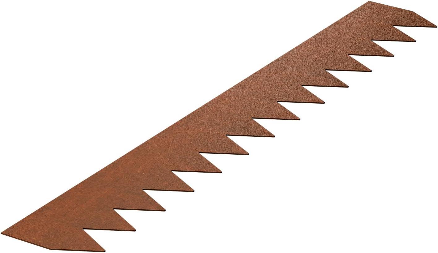 image:imageVEVOR Steel Landscape Edging 6 Packs 40 x 8 in WeatherResistant amp PreRust Metal Landscape Edging Bendable Garden Edging Border Shark Spike Lawn Edging for Flower Bed Yard Pathway DividerUpgraded versionRipple Spike