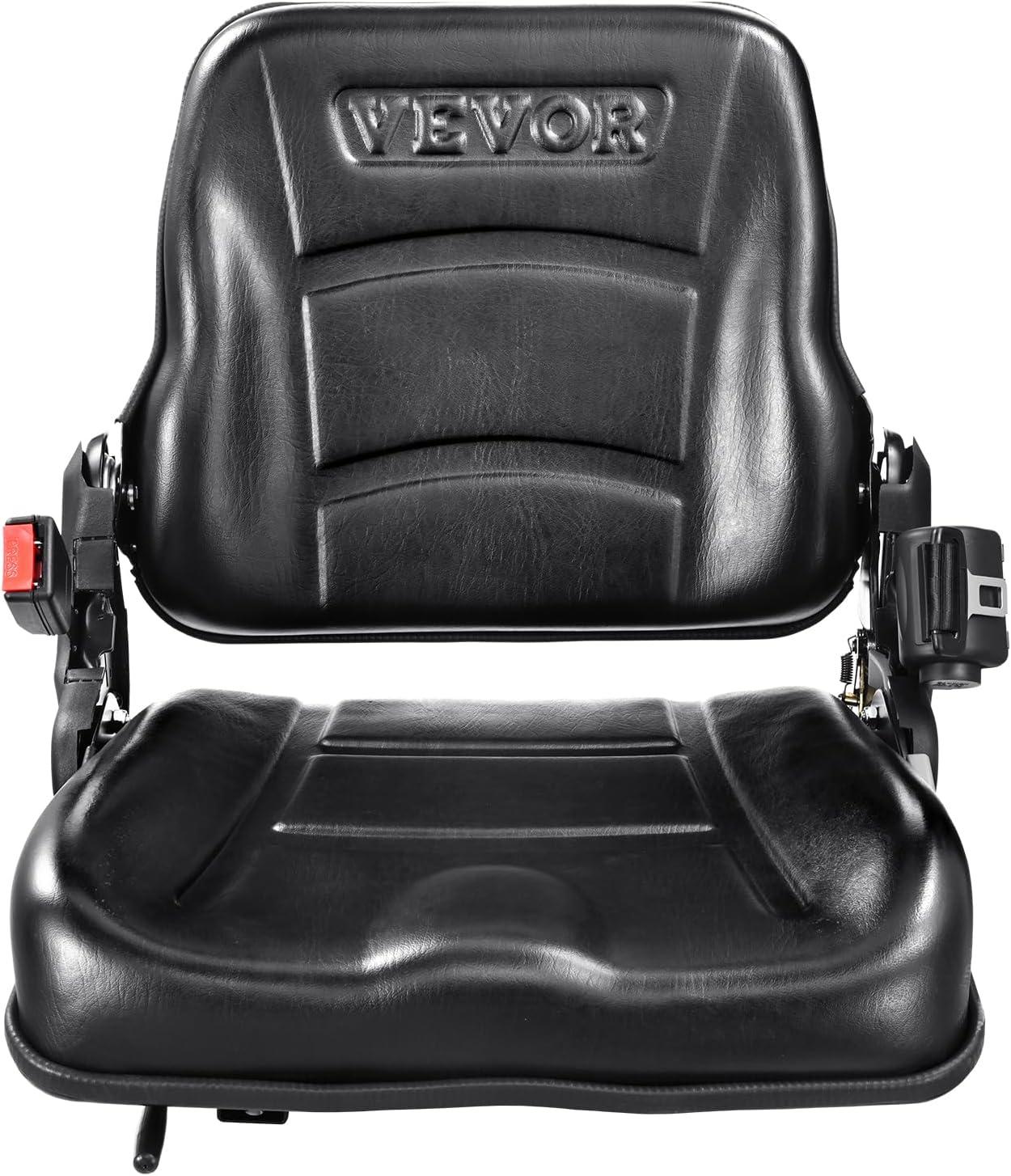 image:imageVEVOR Universal Tracor Seat Lawn Mower Seat with Micro Switch and Drainage Holes 63118 inch Extended Slot Tractor Seat for Tractor Loader Excavator2023New with Belt