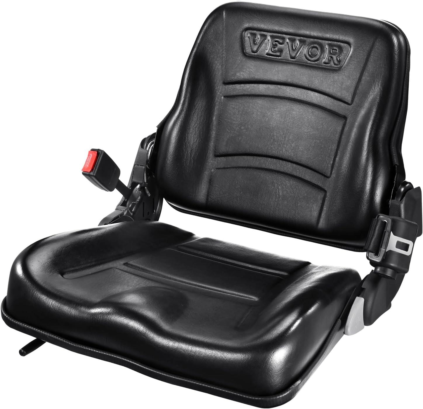 image:imageVEVOR Universal Tracor Seat Lawn Mower Seat with Micro Switch and Drainage Holes 63118 inch Extended Slot Tractor Seat for Tractor Loader Excavator2023New with Belt