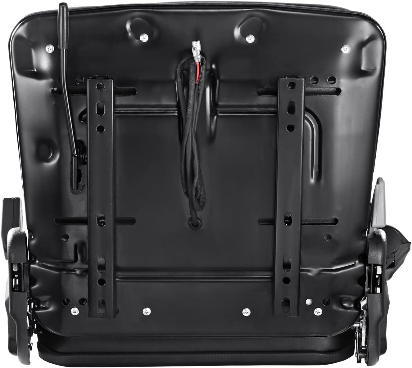 image:imageVEVOR Universal Tracor Seat Lawn Mower Seat with Micro Switch and Drainage Holes 63118 inch Extended Slot Tractor Seat for Tractor Loader Excavator2023New with Belt
