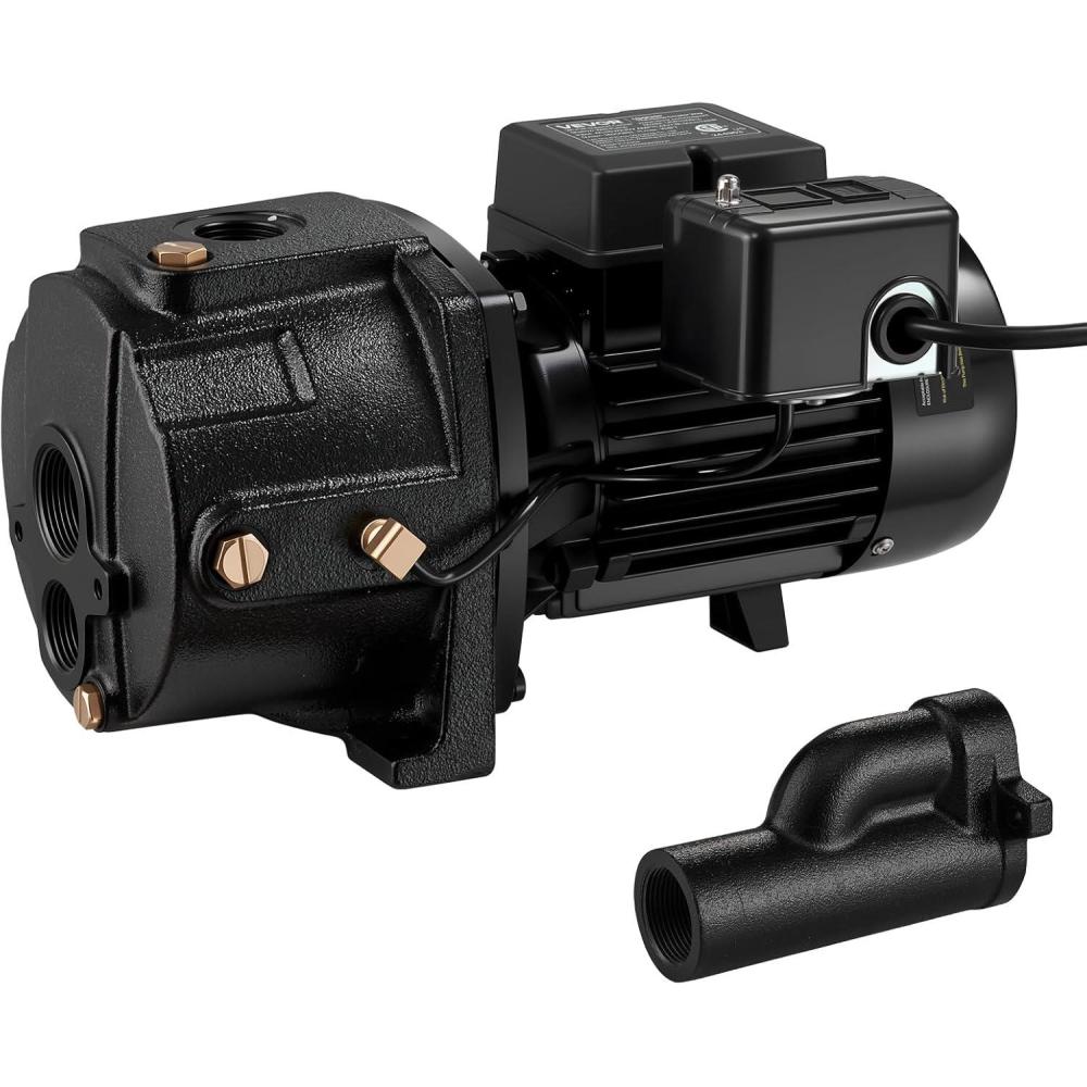 image:imageVEVOR 2 HP Shallow Well Jet Pump 230 Volt 5200 GPH Cast Iron Well Jet Pump with 112 ft Max Head Lift Check Valve Thermal Protection Automatic OnOff for Garden Irrigation Lawn Sprinkler System1 HP