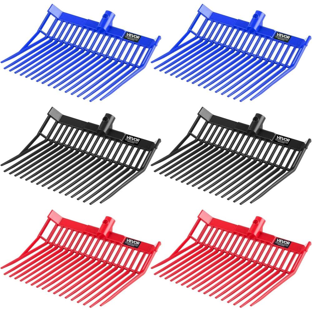 image:imageVEVOR Broad Fork 5Tine Pitchfork with Dual Fiberglass Handles Heavy Duty Garden Fork Ergonomic UShaped Design Broadfork Hand Tiller Gardening Tool for Composting Transplanting Aeration18 Angled Tines