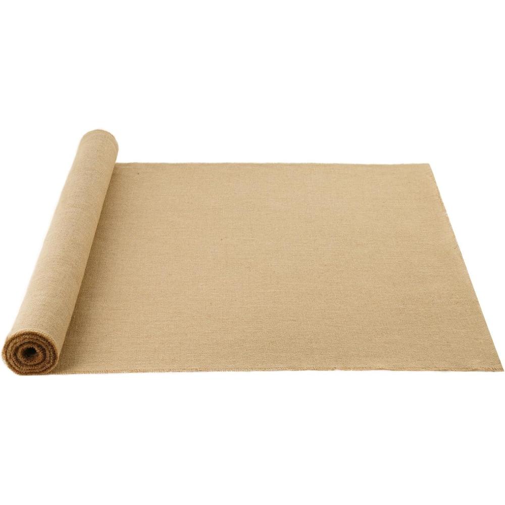 image:imageVEVOR Burlap Fabric Roll 40 x 150 ft amp 45 x 45 High Density Wide Natural Burlap Fabric Rolls Jute Fabric Burlap Tree Wrap Roll for Decor Crafts Wedding Gardening Plant amp Tree Winter Covering40 inch x 30 ft