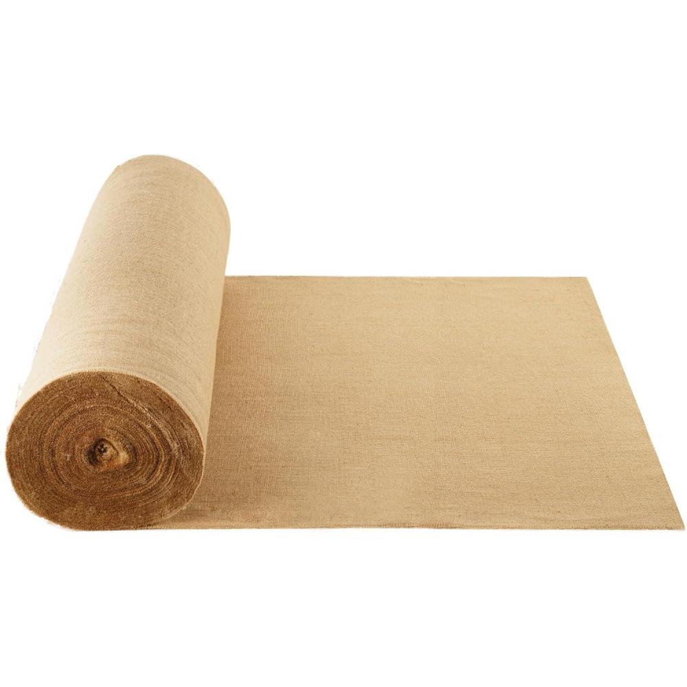 image:imageVEVOR Burlap Fabric Roll 40 x 150 ft amp 45 x 45 High Density Wide Natural Burlap Fabric Rolls Jute Fabric Burlap Tree Wrap Roll for Decor Crafts Wedding Gardening Plant amp Tree Winter Covering40 inch x 300 ft