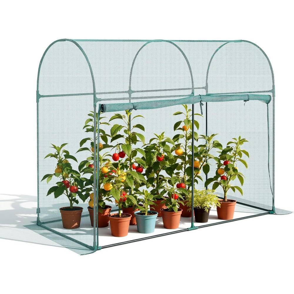 image:imageVEVOR Crop Cage 95 x 636 x 636 ft Plant Protection Tent with Zippered Door WindResistant Tall Crop Cage Easy to Install Outdoor Raised Bed Cover Tomato Plant Netting for Garden Patio Lawn59 x 298 x 49FtArch