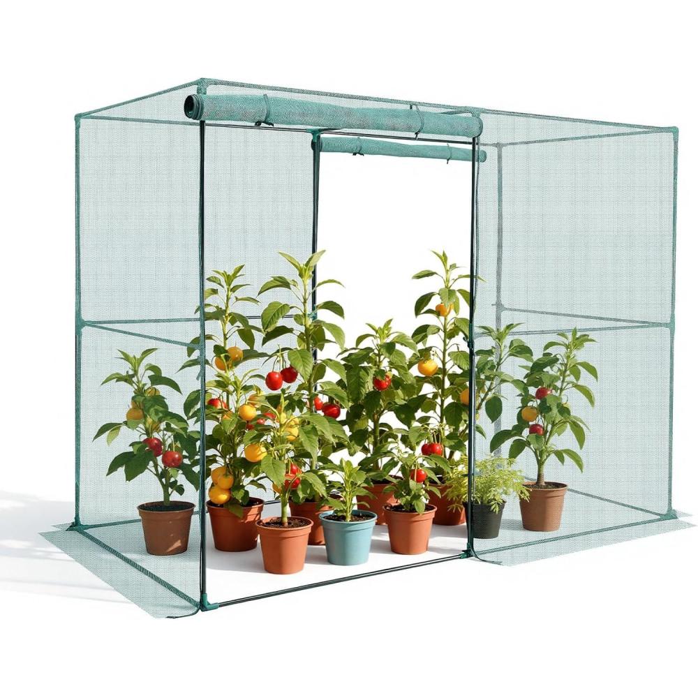 image:imageVEVOR Crop Cage 95 x 636 x 636 ft Plant Protection Tent with Zippered Door WindResistant Tall Crop Cage Easy to Install Outdoor Raised Bed Cover Tomato Plant Netting for Garden Patio Lawn78 x 39 x 59FtSquare