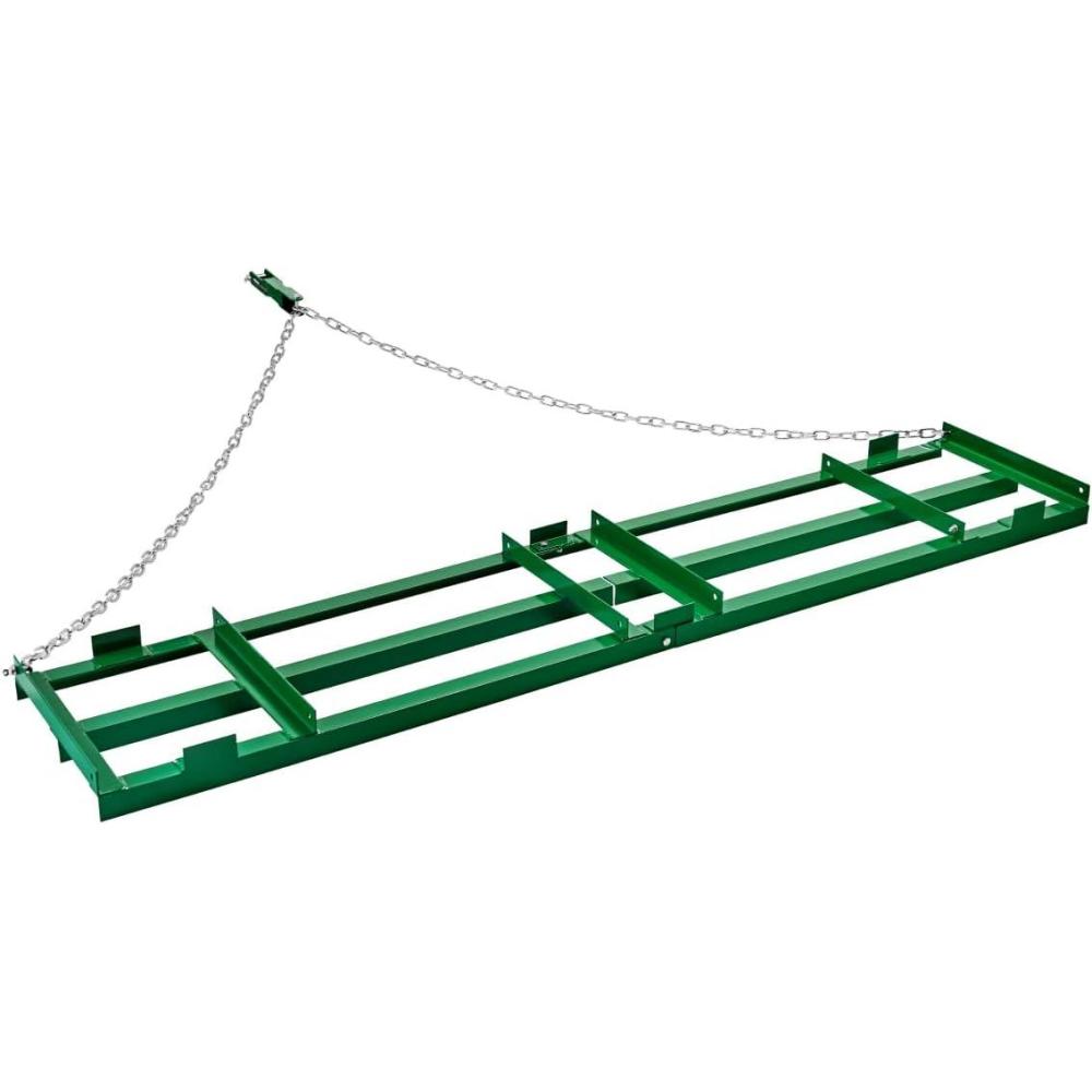 image:imageVEVOR Drag Harrow 4 ft Heavy Duty Tow Behind Drag Harrow with Adjustable Bars amp 72 in Chain Driveway Grader Landscape Rake for ATV UTV Tractor Mower Tow Behind Yard Lawn Leveling Tool8 FT Green