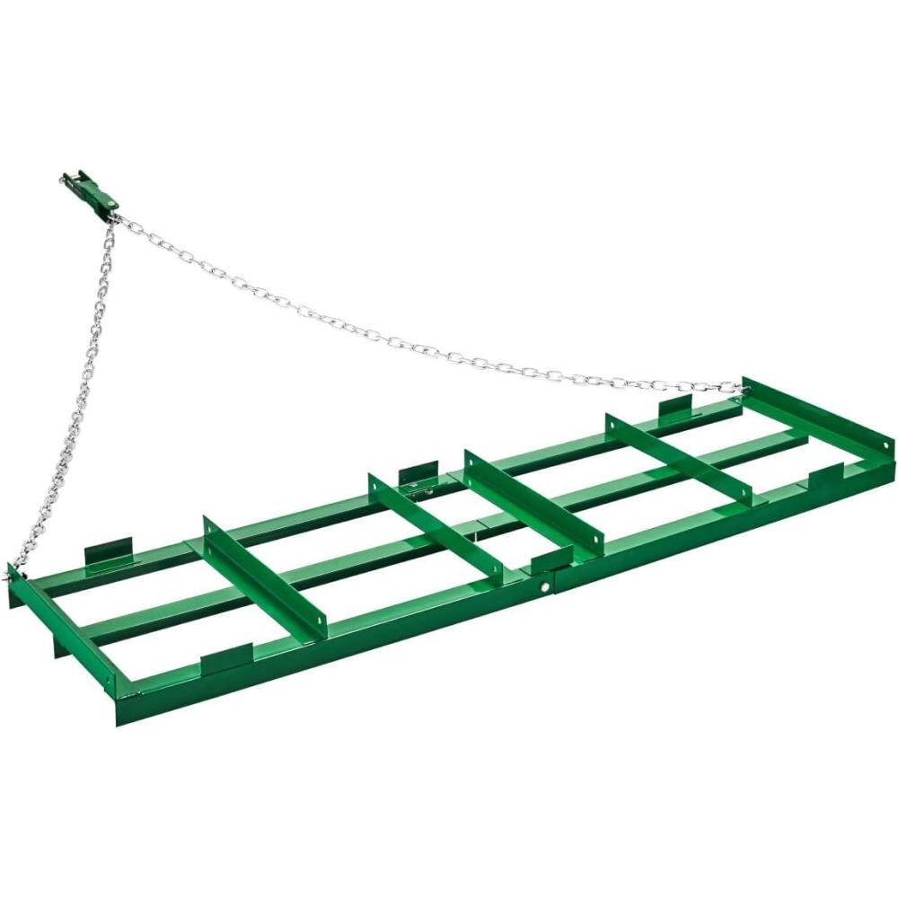 image:imageVEVOR Drag Harrow 4 ft Heavy Duty Tow Behind Drag Harrow with Adjustable Bars amp 72 in Chain Driveway Grader Landscape Rake for ATV UTV Tractor Mower Tow Behind Yard Lawn Leveling Tool6 FT Green