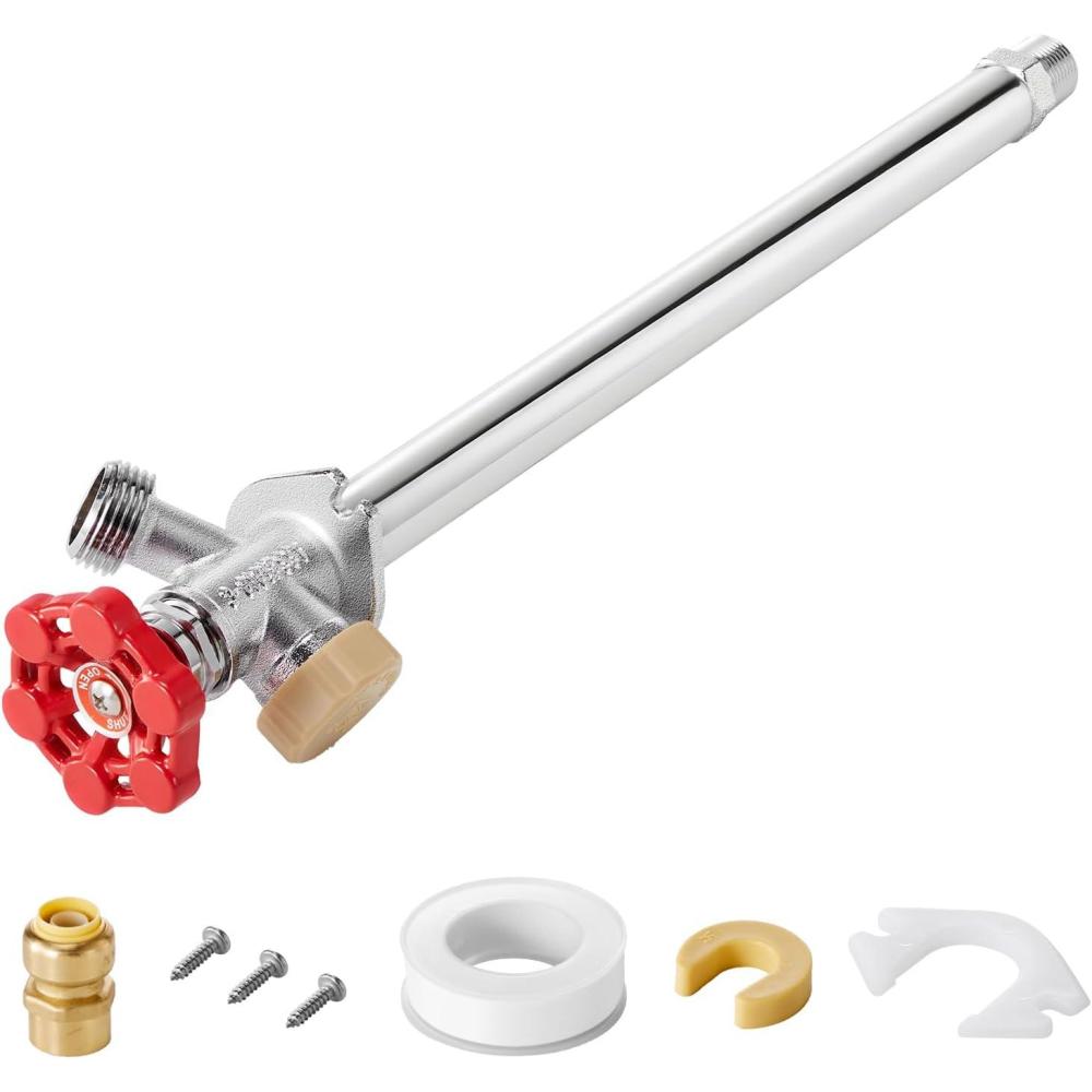 image:imageVEVOR Frost Proof Yard Hydrant 524FT FreezeProof Outdoor Faucet with 36 Bury Depth 34 NPT Pipe Connection Lever Handle Handwheel No Lead Freezeless Hydrant for Yard Garden Farm IrrigationTraditional