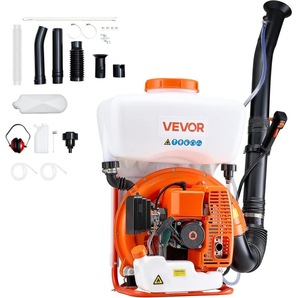 image:imageVEVOR Gas Powered Backpack Sprayer 265CC 09HP Engine Garden Sprayer with 65 Gallon Tank Large Area Coverage Lawn Spraying Machine with 24 in Wand amp Nozzles for Efficient Gardening amp Farming4 Gal Fogger Sprayer