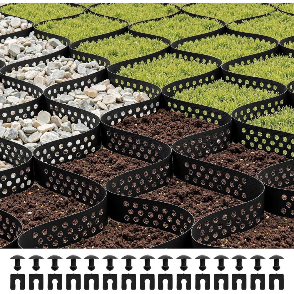 image:imageVEVOR Gravel Grid 2 Inch Depth 1706 x 886 FT 5200 x 2700 mm 1880 LBS Per Sq ft Grass Ground Retainer Permeable Geo Grids Driveway Stabilization for Garden Patio Walkway RV Parking Slopes