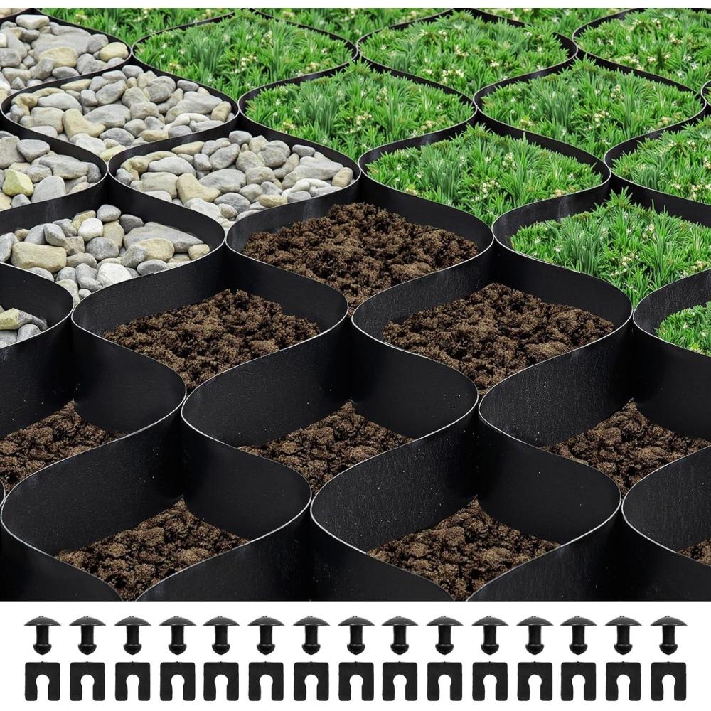 image:imageVEVOR Gravel Grid 2 Inch Depth 2687 x 394 FT 8200 x 1200 mm 1880 LBS Per Sq ft Grass Ground Retainer Permeable Geo Grids Driveway Stabilization for Garden Patio Walkway RV Parking Slopes
