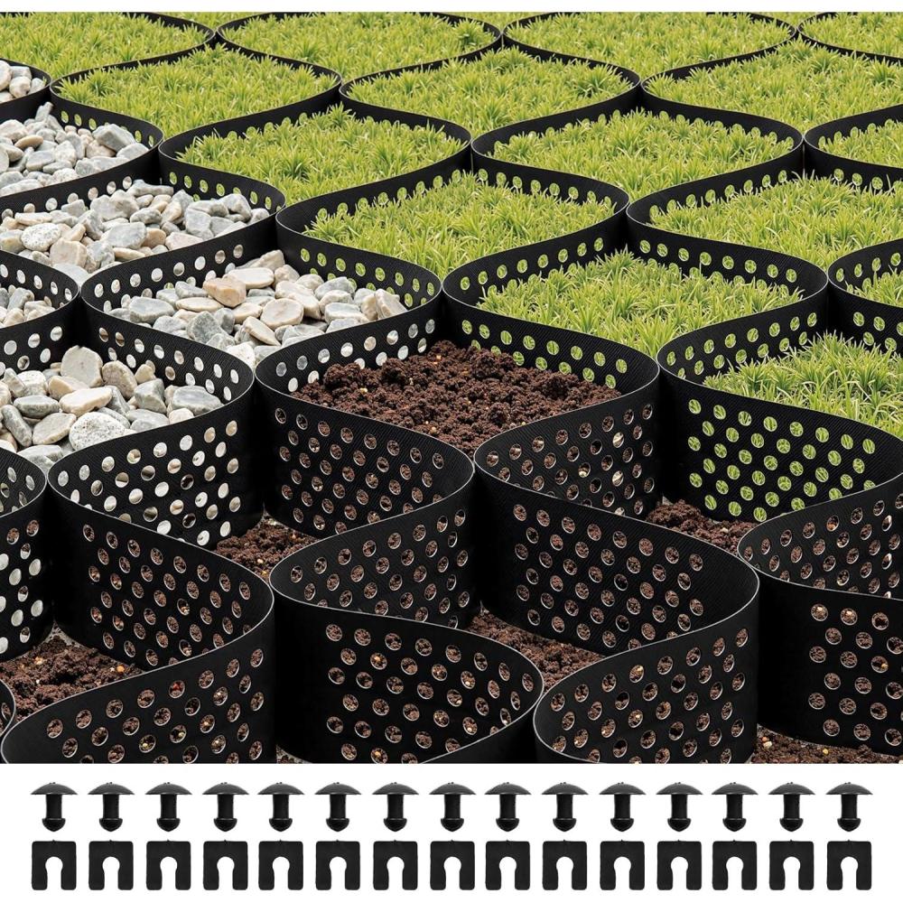 image:imageVEVOR Gravel Grid 4 Inch Depth 1706 x 886 FT  5200 x 2700 mm 1880 LBS Per Sq ft Grass Ground Retainer Permeable Geo Grids Driveway Stabilization for Garden Patio Walkway RV Parking Slopes