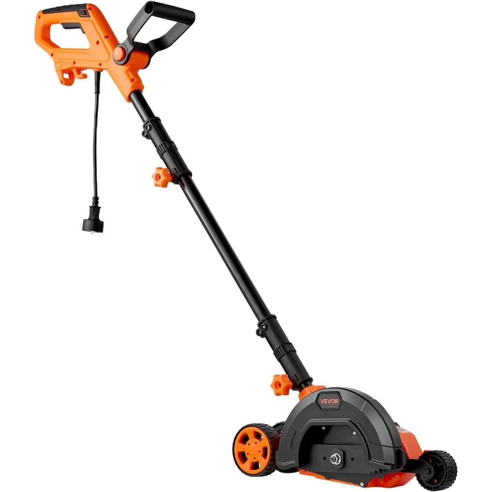 image:imageVEVOR Lawn Edger 8inch Blade Length 12 Amp Electric Edger Lawn Tool 4000 RPM with 3Position Blade Depth 65 Mn Pivoting Handle Dual Wheels for Lawns Driveways Yards and Sidewalk Edges12 Amp