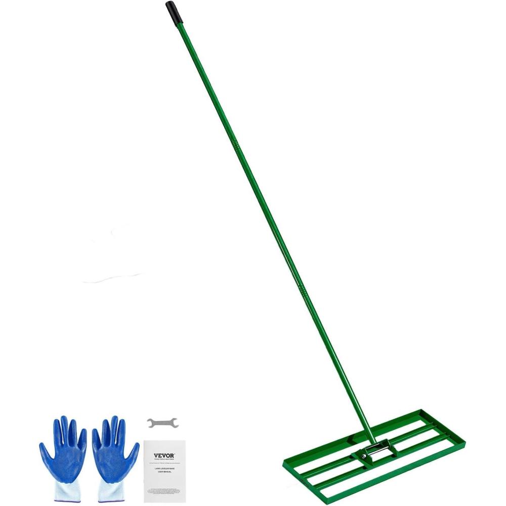 image:imageVEVOR Lawn Leveling Rake 36x10 Level Lawn Tool HeavyDuty Lawn Leveler with 78 Steel Extended Handle Yard Leveling Rake Suit for Garden Golf Lawn Farm30x10
